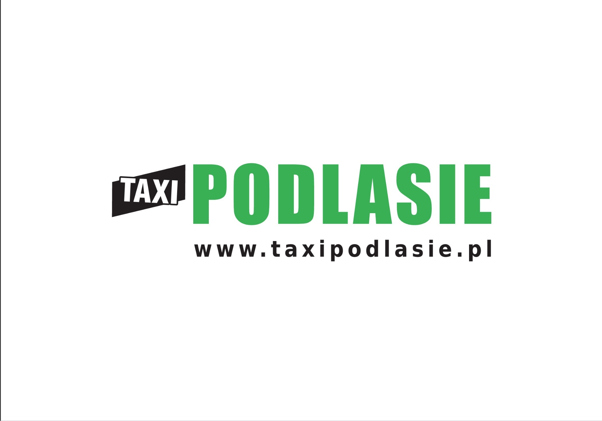 Logo Taxi Podlasie — zielone na białym tle